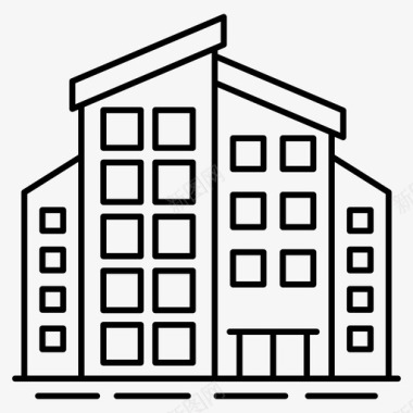 建筑商业区商业建筑图标