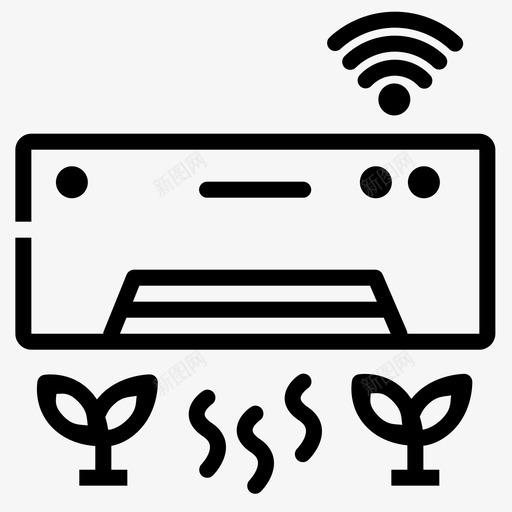 空调空气生态svg_新图网 https://ixintu.com 生态 智能 空调 空气 住宅 科技