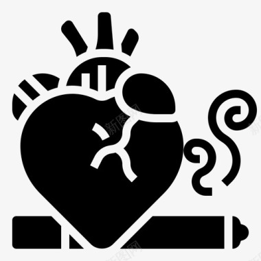 心脏问题血压吸烟图标