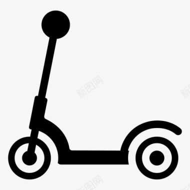 滑板车自行车个人自行车图标