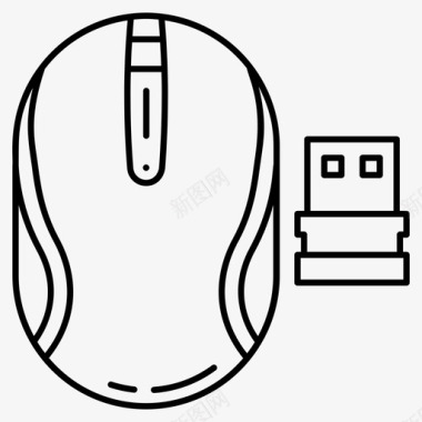 无线鼠标点击电脑配件图标