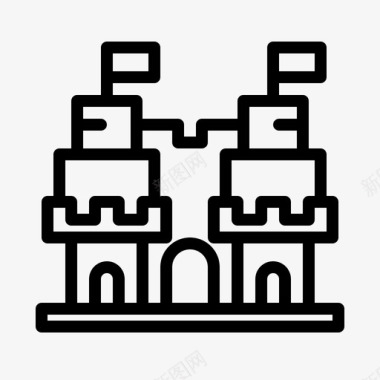 玩具建筑城堡图标