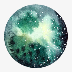 手绘未来科技科幻线框宇宙时光太空星球设计插图素材