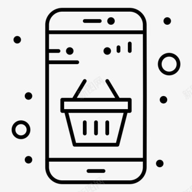 购物篮android应用程序常规行图标