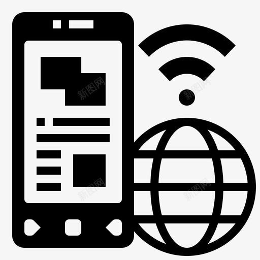 wifi互联网在线svg_新图网 https://ixintu.com 互联网 在线 智能 手机世界 度假