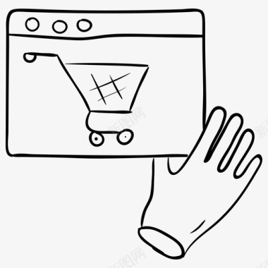 购物网站电子商务网上购物图标