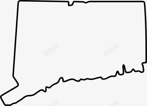 康涅狄格州美国地图svg_新图网 https://ixintu.com 康涅狄 格州 美国 地图