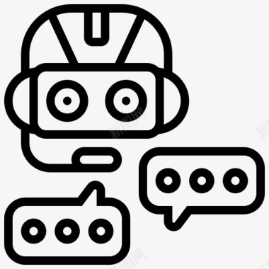 聊天机器人助理沟通图标