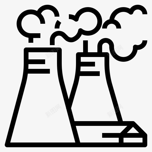 工厂空气污染排放svg_新图网 https://ixintu.com 工厂 空气污染 排放 全球 变暖 温室 气体 气候变化 概述