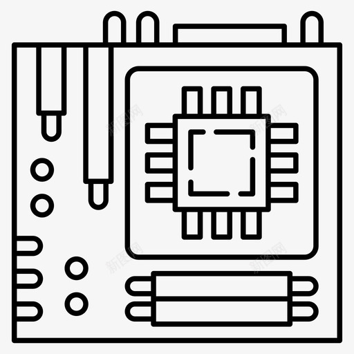 主板电路板硬件svg_新图网 https://ixintu.com 主板 电路板 硬件 微电子 电子 电器 矢量 矢量图 图标