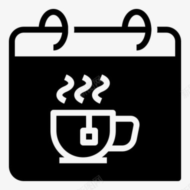 国际茶日日历咖啡图标