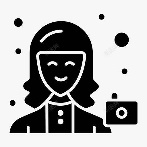 照片相机女性svg_新图网 https://ixintu.com 女性 照片 相机 个人资料 用户 女性化 化身 实体 字形