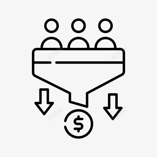 漏斗商业和金融过滤器svg_新图网 https://ixintu.com 漏斗 商业 金融 过滤器 投资 资金 营销