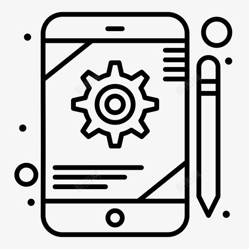 应用程序配置装备svg_新图网 https://ixintu.com 应用程序 配置 装备 平板电脑 帮助 支持 粗体 线条