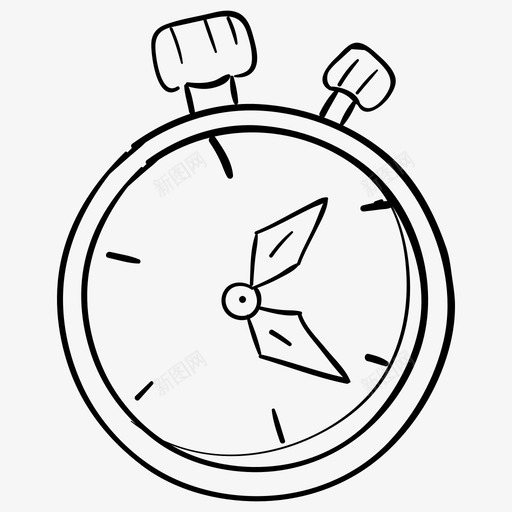 秒表计时器购物和电子商务轮廓图标集svg_新图网 https://ixintu.com 计时器 秒表 购物 电子商务 轮廓 图标