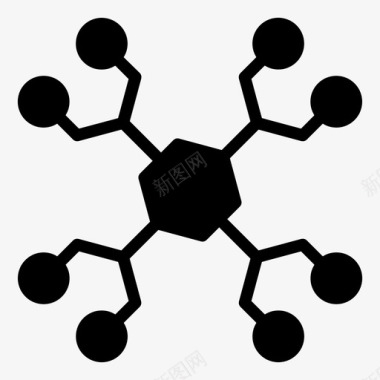 网络和科学化学葡萄图标