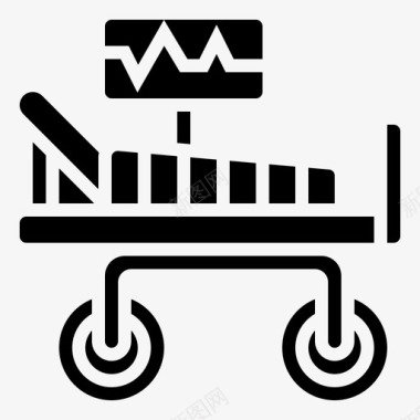 病床医疗保健病人图标