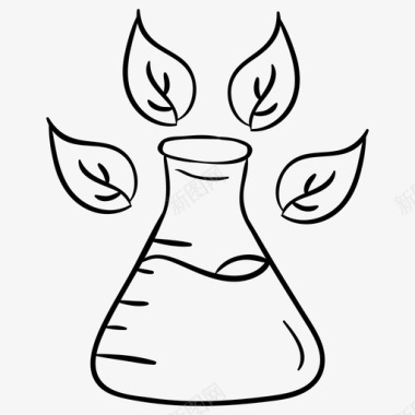 植物学研究化学化学烧杯图标