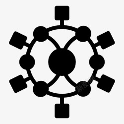 超级连接网络与科学连接枢纽高清图片