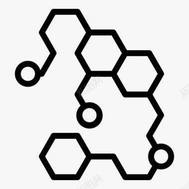 网络与科学化学药物图标