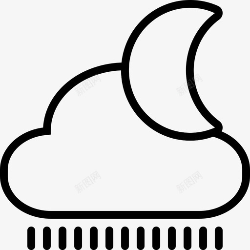 雨月自然水svg_新图网 https://ixintu.com 雨月 自然 天气 风雨