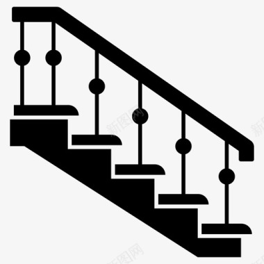 楼梯楼梯手柄室内应变图标