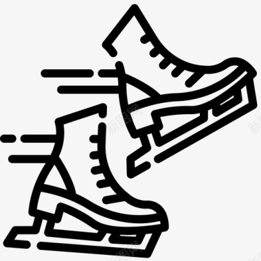 滑冰鞋运动图标