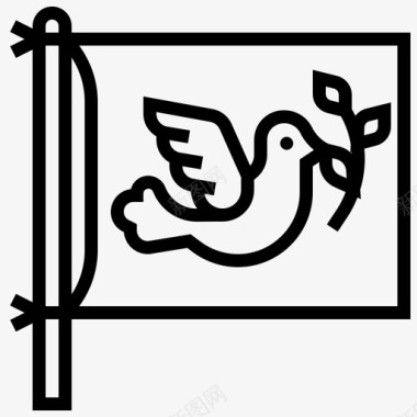 和平旗鸽子自由图标