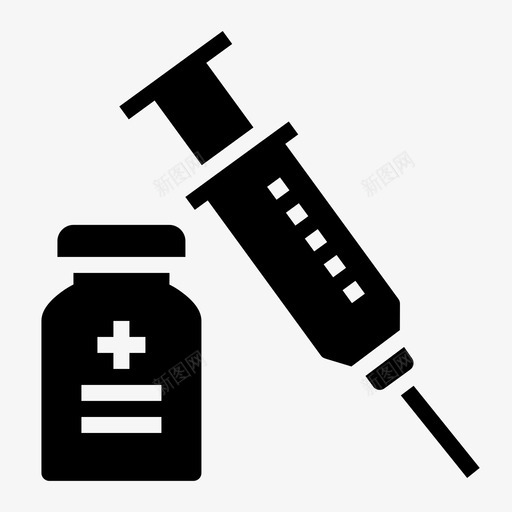 疫苗接种注射液体svg_新图网 https://ixintu.com 疫苗 接种 注射 注射液 液体 药物 健康 临床 字形