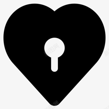 爱的钥匙浪漫的情人节的图标
