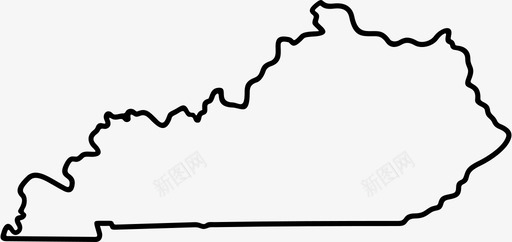 肯塔基州美国地图图标