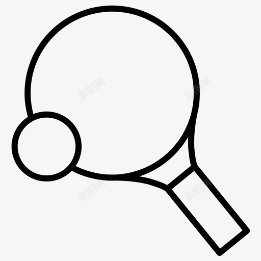 桌球乒乓球体育svg_新图网 https://ixintu.com 乒乓球 体育 桌球 加粗 粗线