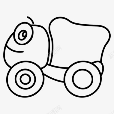 玩具卡车送货运输装载机图标