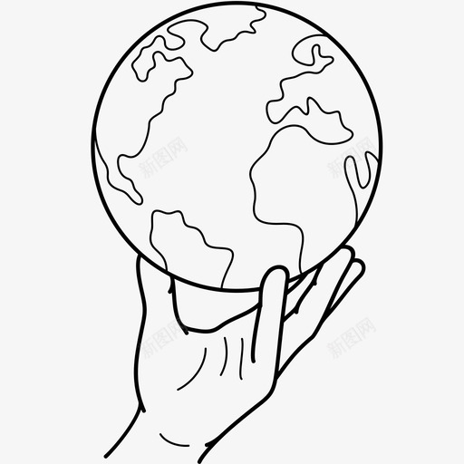 手持地球仪地球生态概念svg_新图网 https://ixintu.com 手持 地球仪 地球 生态 概念