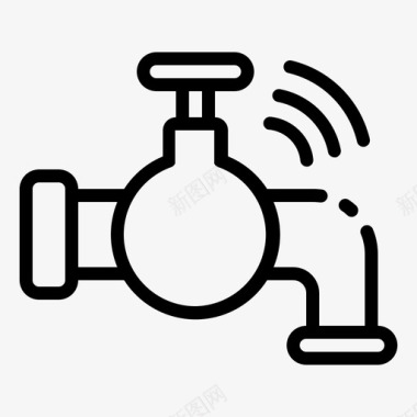 水龙头数字技术物联网图标