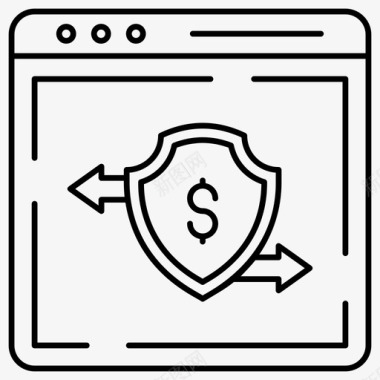在线交易数字交易保护支付图标