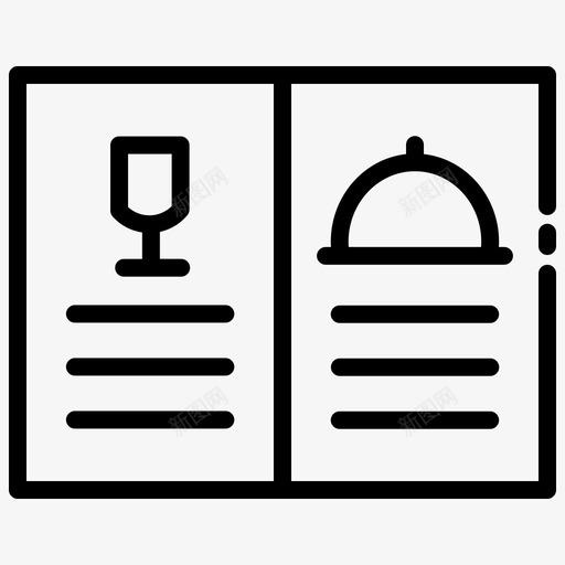 食品卡酒店菜单svg_新图网 https://ixintu.com 食品 酒店 菜单 餐厅 应用程序 轮廓 笔划