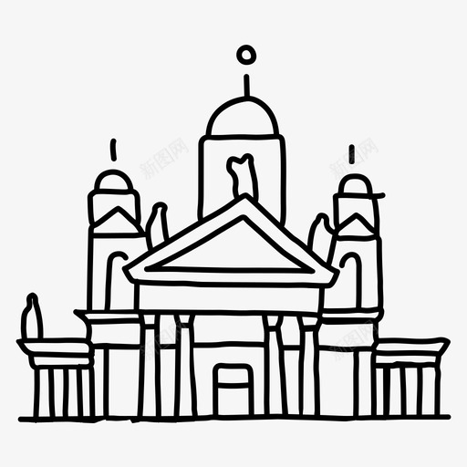 赫尔辛基大教堂建筑芬兰svg_新图网 https://ixintu.com 赫尔辛基 大教堂 建筑 芬兰 手绘 宫殿 世界 地标 科纳