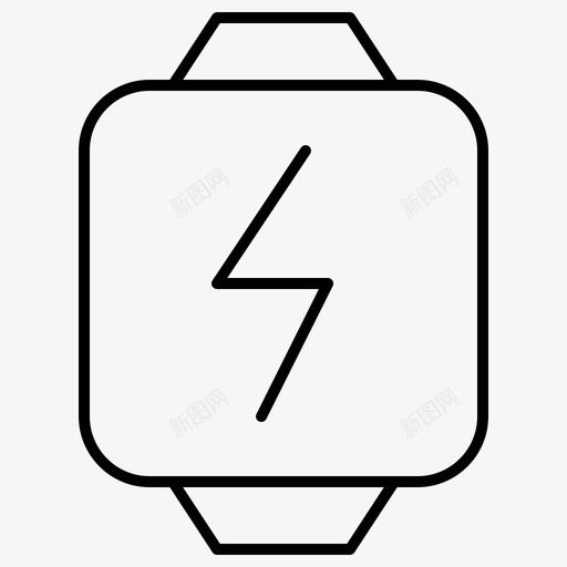电池充电智能手表svg_新图网 https://ixintu.com 充电 电池 智能 手表 计算机 设备 电子产品 细线