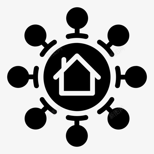 营销房地产商业数字营销svg_新图网 https://ixintu.com 营销 房地产 地产营销 商业 数字 房子 战略 字形