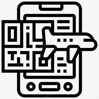 电子商务航空公司应用程序图标