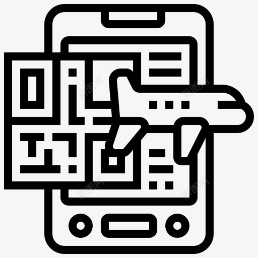 电子商务航空公司应用程序svg_新图网 https://ixintu.com 电子商务 航空公司 应用程序 在线 购买 机场