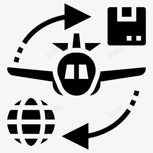 国际快递航空航空邮件svg_新图网 https://ixintu.com 国际快递 航空 邮件 货物 递送 标志符
