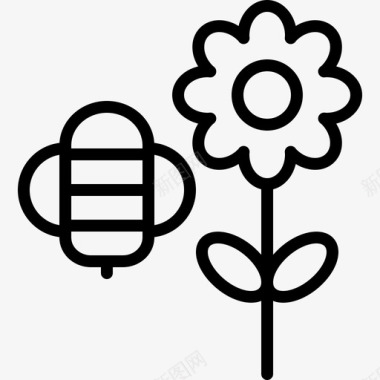 蜂与花农业蜂蜜图标