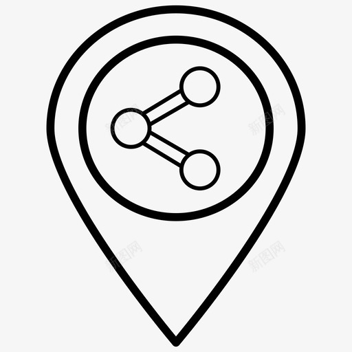 共享位置地理位置导航svg_新图网 https://ixintu.com 共享 位置 导航 地理位置 方向 地图 航线 图标