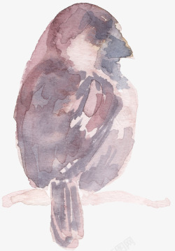 季花小清新手绘彩绘文艺植物春季花鸟类燕子水彩设计高清图片