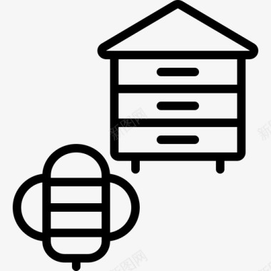 农场和蜜蜂农业蜂蜜图标