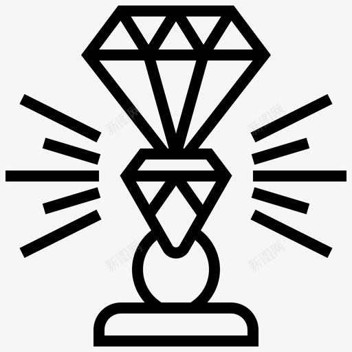 钻石奖杯奖励svg_新图网 https://ixintu.com 奖杯 奖励 钻石 价值 徽章