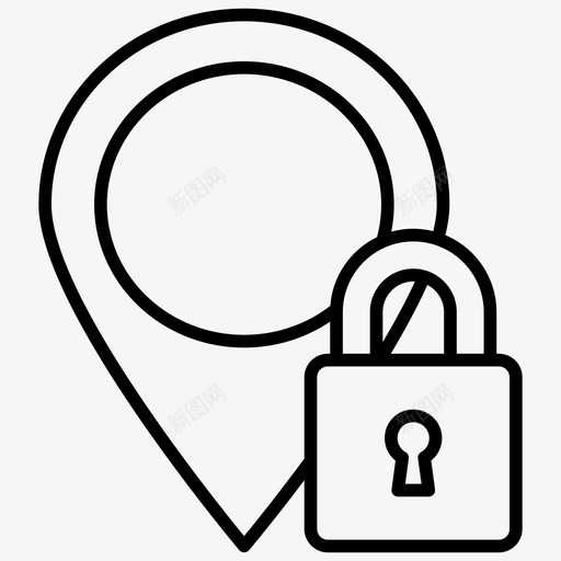 位置锁地址锁目的地锁svg_新图网 https://ixintu.com 位置 导航 地址 目的地 锁锁 锁定 地图 航线 图标