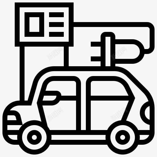 插电式混合动力汽车充电器svg_新图网 https://ixintu.com 插电 混合 动力 汽车 充电器 电动 电动汽车